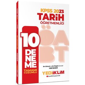 2023 Öabt Tarih Öğretmenliği Tamamı Çözümlü 10 Deneme - Yediiklim Yayınları