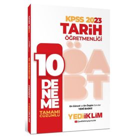 2023 Öabt Tarih Öğretmenliği Tamamı Çözümlü 10 Deneme - Yediiklim Yayınları