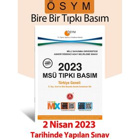 2023 ÖSYM MSÜ Tıpkı Basım Çıkmış Sorular Deneme Sınavı A Yayınları