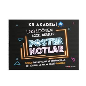 2023 Özel LGS 1. Dönem Sözel Bölüm Poster Notlar - KR Akademi Yayınları
