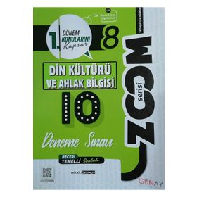2023 Özel LGS 8.Sınıf Din Kültürü ve Ahlak Bilgisi 1. Dönem Zoom Serisi 10 Deneme - Günay Yayınları
