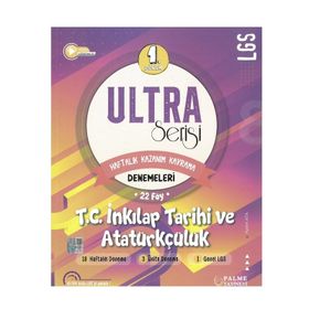 2023 Özel LGS 8. Sınıf T.C. İnkılap Tarihi ve Atatürkçülük 1. Dönem Ultra Serisi Denemeleri - Palme Yayınları