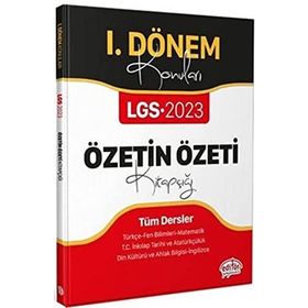 2023 Özel LGS I. Dönem Konuları Özetin Özeti Kitapçığı - Editör Yayınları