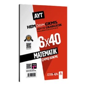 2023 Tamamı Video Çözümlü AYT Matematik ÖSYM Çıkmış ve Çıkabilecek Sorulardan Oluşturulmuş 6 Deneme Sınavı Marka Yayınları