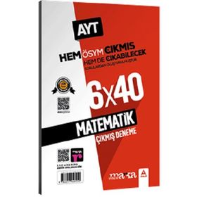 2023 Tamamı Video Çözümlü AYT Matematik ÖSYM Çıkmış ve Çıkabilecek Sorulardan Oluşturulmuş 6 Deneme Sınavı Marka Yayınları