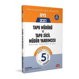 2023 Tapu Müdürü Tapu Sicil Müdür Yardımcısı GYS Tamamı Çözümlü 5 Deneme - Data Yayınları