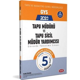 2023 Tapu Müdürü Tapu Sicil Müdür Yardımcısı GYS Tamamı Çözümlü 5 Deneme - Data Yayınları