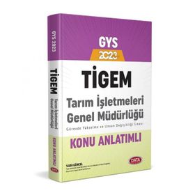 2023 Tarım İşletmeleri Genel Müdürlüğü TİGEM GYS Konu Anlatımlı - Data Yayınları