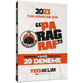 2023 Tüm Adaylar İçin Paragraf Tamamı Video Çözümlü 20 Deneme - Yediiklim Yayınları
