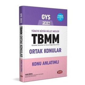 2023 Türkiye Büyük Millet Meclisi TBMM GYS Ortak Konular Konu Anlatımlı - Data Yayınları