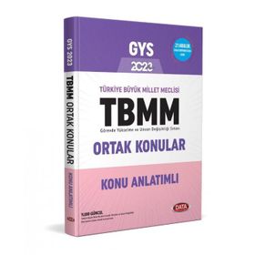2023 Türkiye Büyük Millet Meclisi TBMM GYS Ortak Konular Konu Anlatımlı - Data Yayınları