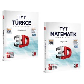2024 3D Yayınları Tyt Türkçe ve Matematik Soru Bankasi Seti
