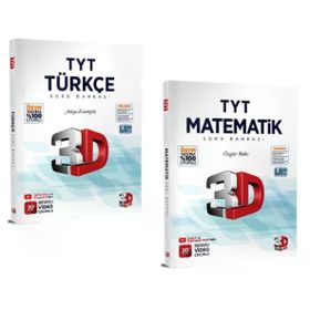 2024 3D Yayınları Tyt Türkçe ve Matematik Soru Bankasi Seti