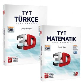 2024 3D Yayınları Tyt Türkçe ve Matematik Soru Bankasi Seti
