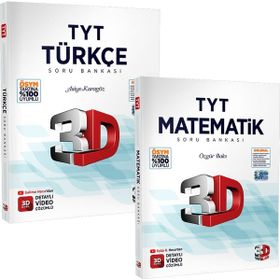 2024 3D Yayınları Tyt Türkçe ve Matematik Soru Bankasi Seti