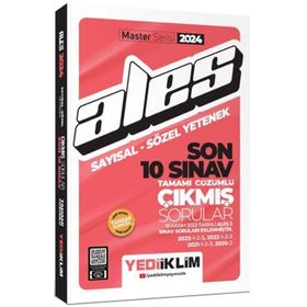 2024 ALES Sayısal-Sözel Yetenek Son 10 Sınav Tamamı Çözümlü Çıkmış Sorular - Yediiklim Yayınları