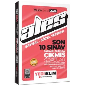 2024 ALES Sayısal-Sözel Yetenek Son 10 Sınav Tamamı Çözümlü Çıkmış Sorular - Yediiklim Yayınları