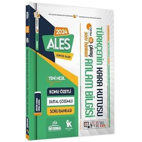 2024 Ales Türkçenin Kara Kutusu Anlam Bilgisi Sözcük Cümle Dijital Çözümlü Konu Özetli Soru Bankası