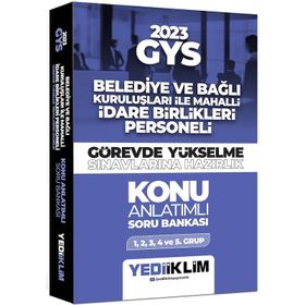 2024 GYS Belediye ve Bağlı Kuruluşları ile Mahalli İdare Birlikleri Personeli Görevde Yükselme Sınavlarına Hazırlık Konu Anlatımlı Soru Bankası Yediiklim Yayınları