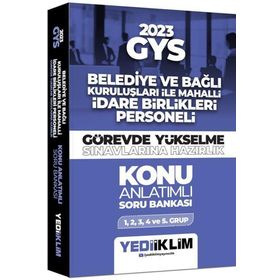 2024 GYS Belediye ve Bağlı Kuruluşları ile Mahalli İdare Birlikleri Personeli Görevde Yükselme Sınavlarına Hazırlık Konu Anlatımlı Soru Bankası Yediiklim Yayınları