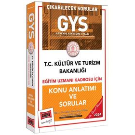 2024 Gys Kültür Ve Turizm Bakanlığı Eğitim Uzmanı Kadrosu İçin Konu Anlatımı Ve Sorular - Yargı Yayınları