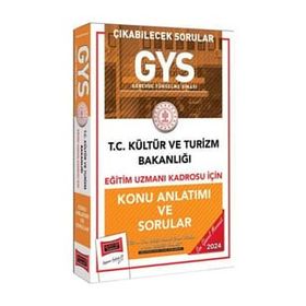 2024 Gys Kültür Ve Turizm Bakanlığı Eğitim Uzmanı Kadrosu İçin Konu Anlatımı Ve Sorular - Yargı Yayınları