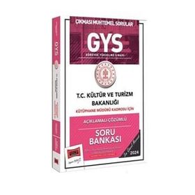 2024 Gys Kültür Ve Turizm Bakanlığı Kütüphane Müdürü Kadrosu İçin Açıklamalı Çözümlü Soru Bankası - Yargı Yayınları