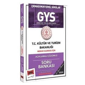 2024 Gys Kültür Ve Turizm Bakanlığı Memur Kadrosu İçin Açıklamalı Çözümlü Soru Bankası - Yargı Yayınları
