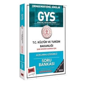 2024 GYS Kültür ve Turizm Bakanlığı Şube Müdürü Kadrosu için Açıklamalı Çözümlü Soru Bankası Yargı Yayınevi