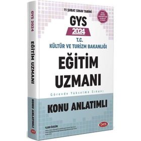 2024 Gys T.C. Kültür ve Turizm Bakanlığı Eğitim Uzmanı Konu Anlatımlı - Data Yayınları