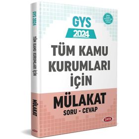 2024 GYS Tüm Kamu Kurumları İçin Mülakat Soru Cevap Görevde Yükselme - Data Yayınları