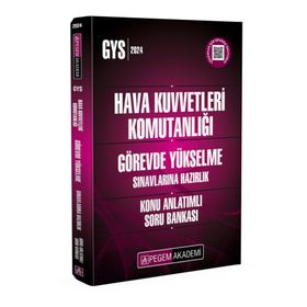 2024 Hava Kuvvetleri Komutanlığı Görevde Yükselme Sınavlarına Hazırlık Konu Anlatımlı Soru Bankası Pegem Akademi Yayıncılık