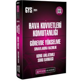 2024 Hava Kuvvetleri Komutanlığı Görevde Yükselme Sınavlarına Hazırlık Konu Anlatımlı Soru Bankası Pegem Akademi Yayıncılık
