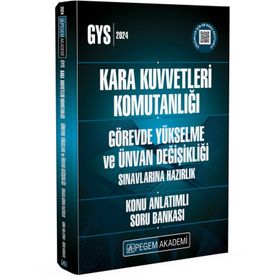 2024 Kara Kuvvetleri Komutanlığı Görevde Yükselme ve Unvan Değişikliği Konu Anlatımlı Soru Bankası Pegem Akademi Yayıncılık