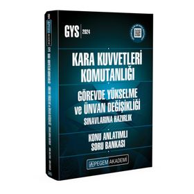 2024 Kara Kuvvetleri Komutanlığı Görevde Yükselme ve Unvan Değişikliği Konu Anlatımlı Soru Bankası Pegem Akademi Yayıncılık