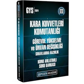 2024 Kara Kuvvetleri Komutanlığı Görevde Yükselme ve Unvan Değişikliği Konu Anlatımlı Soru Bankası Pegem Akademi Yayıncılık