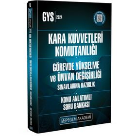 2024 Kara Kuvvetleri Komutanlığı Görevde Yükselme ve Unvan Değişikliği Konu Anlatımlı Soru Bankası Pegem Akademi Yayıncılık