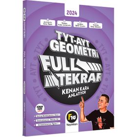 2024 Kenan Kara TYT-AYT Geometri Full Tekrar Video Ders Kitabı F10 Yayınları