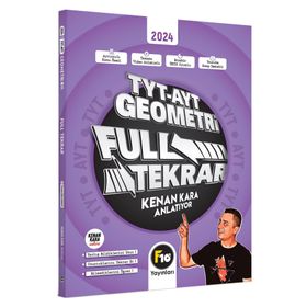 2024 Kenan Kara TYT-AYT Geometri Full Tekrar Video Ders Kitabı F10 Yayınları