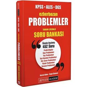 2024 KPSS ALES DGS Problemler Ezberbozan Soru Bankası Pegem Yayınları