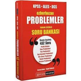 2024 KPSS ALES DGS Problemler Ezberbozan Soru Bankası Pegem Yayınları