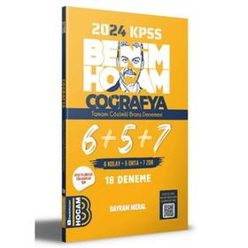 2024 KPSS Coğrafya 18'li Deneme Çözümlü Bayram Meral Benim Hocam Yayınları