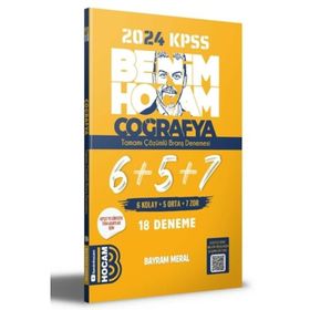2024 KPSS Coğrafya 18'li Deneme Çözümlü Bayram Meral Benim Hocam Yayınları