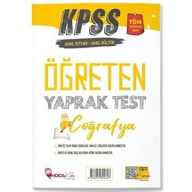2024 KPSS Coğrafya Öğreten Yaprak Test Hoca Kafası Yayınları