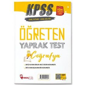 2024 KPSS Coğrafya Öğreten Yaprak Test Hoca Kafası Yayınları