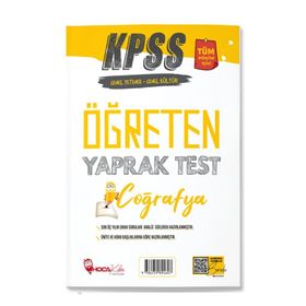 2024 KPSS Coğrafya Öğreten Yaprak Test Hoca Kafası Yayınları