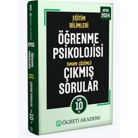 2024 KPSS Eğitim Bilimleri Öğrenme Psikolojisi Tamamı Çözümlü Çıkmış Sorular Roman Boy - Pegem Akademi