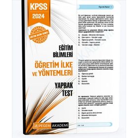 2024 KPSS Eğitim Bilimleri Öğretim İlke ve Yöntemleri Yaprak Test - Pegem Akademi Yayıncılık