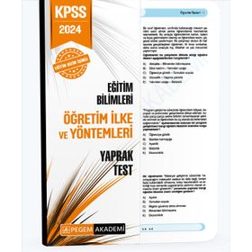 2024 KPSS Eğitim Bilimleri Öğretim İlke ve Yöntemleri Yaprak Test - Pegem Akademi Yayıncılık