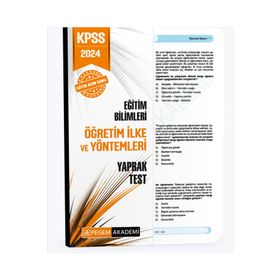 2024 KPSS Eğitim Bilimleri Öğretim İlke ve Yöntemleri Yaprak Test - Pegem Akademi Yayıncılık